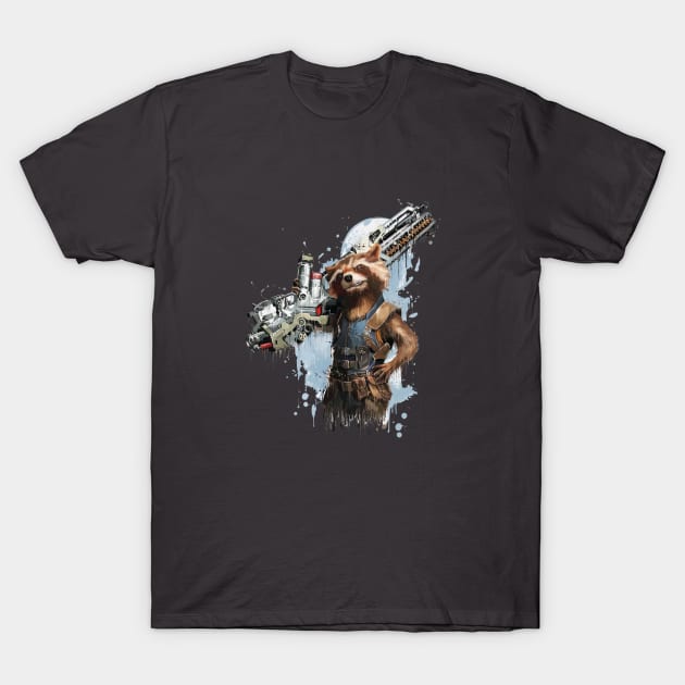 Rocket Racoon - Guardians of the Galaxy T-Shirt by purplegirl98